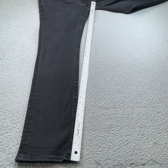 True Religion Jeans Men 36x33 Black Rocco Relaxed Skinny Stretch Faded Flap - Picture 13 of 16